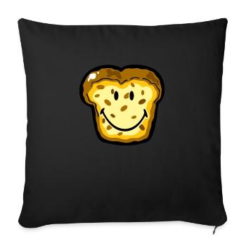 Smiley Bread - Sofakissenbezug 45 x 45 cm - Schwarz - Vorne