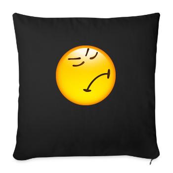 Smiley Miffed - Sofakissenbezug 45 x 45 cm - Schwarz - Vorne