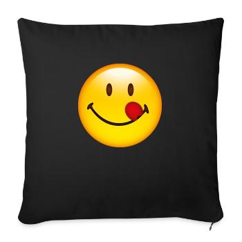 Smiley Taste - Sofakissenbezug 45 x 45 cm - Schwarz - Vorne
