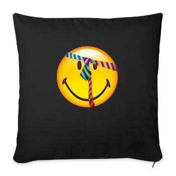 Smiley Tie - Housse de coussin décorative 45 x 45 cm - noir - Devant