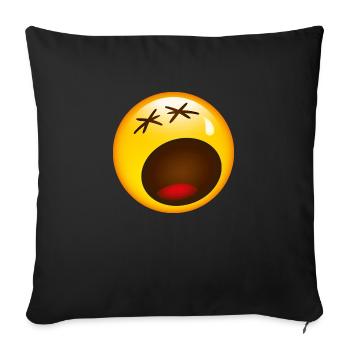 Smiley Sad - Housse de coussin décorative 45 x 45 cm - noir - Devant