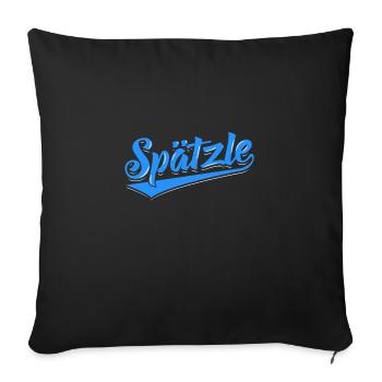 Spätzle | Schwaben Maultaschen Schwäbisch Geschenk - Sofakissenbezug 45 x 45 cm - Schwarz - Vorne