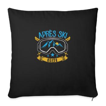 Apre Ski Elite | Cadeaux Snowboard Ski Ski - Housse de coussin décorative 45 x 45 cm - noir - Devant