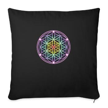 Same des Lebens & Tetrahedron - Sofakissenbezug 45 x 45 cm - Schwarz - Vorne