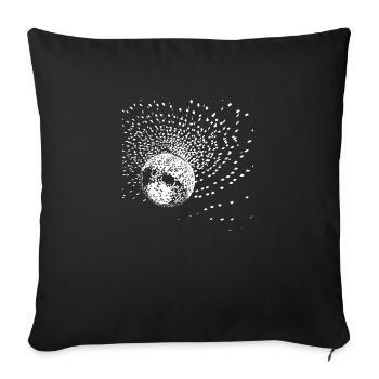 disco ball - Sofa pillowcase 17,3'' x 17,3'' (45 x 45 cm) - black - Front