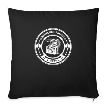 Kühlungsborn mit Strandkorb Andenken Geschenk - Sofakissenbezug 45 x 45 cm - Schwarz - Vorne