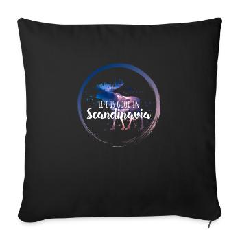 Scandinavie en disant - Housse de coussin décorative 45 x 45 cm - noir - Devant