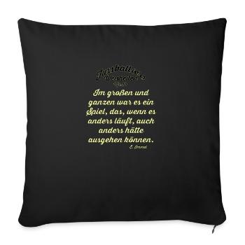 Fussballer Weisheit 10 - Sofakissenbezug 45 x 45 cm - Schwarz - Vorne