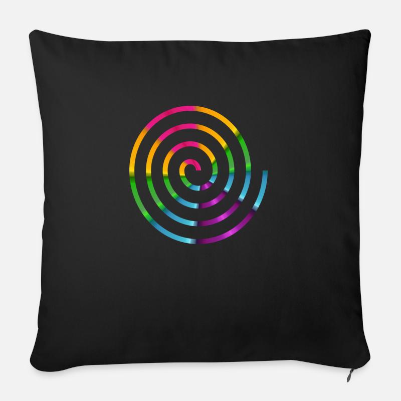 Spirale - Sofakissenbezug 45 x 45 cm - Schwarz