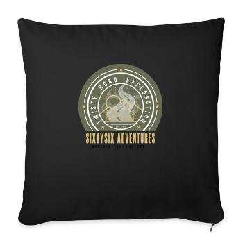 66 Adventures - Twisty Road Exploration II - Housse de coussin décorative 45 x 45 cm - noir - Devant