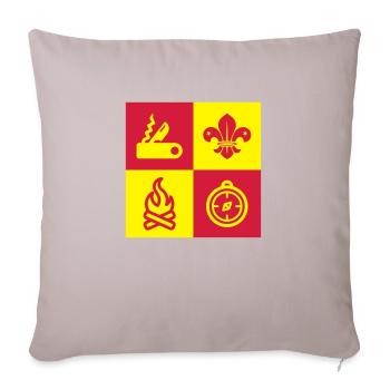 scout / scouting / scoutisme / guide - Housse de coussin décorative 45 x 45 cm - taupe clair - Devant