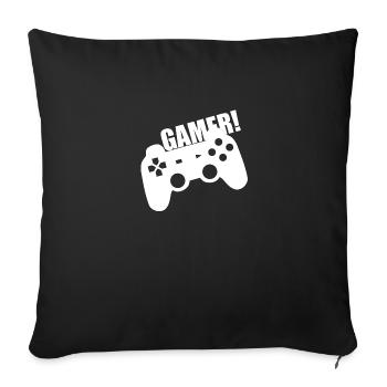 Console de jeux vidéo Jeux Console PC - Housse de coussin décorative 45 x 45 cm - noir - Devant