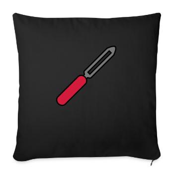 cuisine cuisiner cuisson pomme de terre éplucheur éplucheur qui - Housse de coussin décorative 45 x 45 cm - noir - Devant