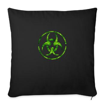 Radioactivity - Sofa pillowcase 17,3'' x 17,3'' (45 x 45 cm) - black - Front