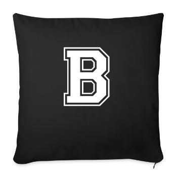 b - Sofa pillowcase 17,3'' x 17,3'' (45 x 45 cm) - black - Front