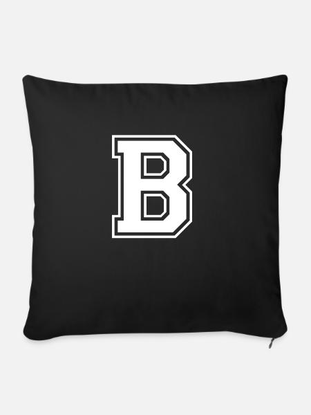 b - Sofakissenbezug 45 x 45 cm - Schwarz