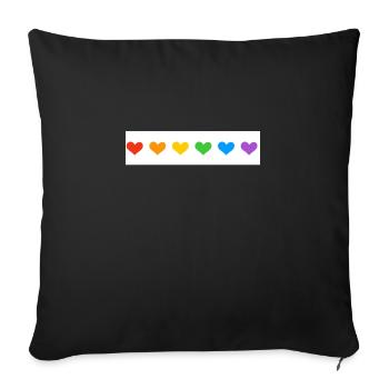 Gay Pride - Sofa pillowcase 17,3'' x 17,3'' (45 x 45 cm) - black - Front