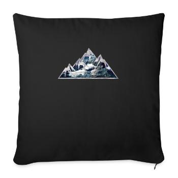 mountains rock - Sofakissenbezug 45 x 45 cm - Schwarz - Vorne