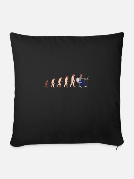 Evolution Entwickler Programmierer Lustiges Gift - Sofakissenbezug 45 x 45 cm - Schwarz