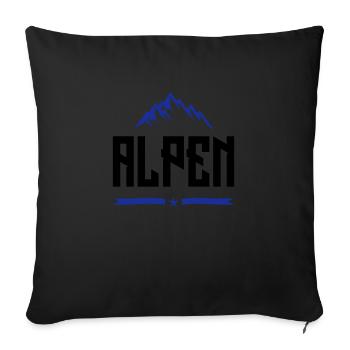 alpen design - Sofakissenbezug 45 x 45 cm - Schwarz - Vorne