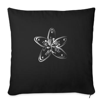 Hawaii flower plumeria syllable gift idea - Sofa pillowcase 17,3'' x 17,3'' (45 x 45 cm) - black - Front