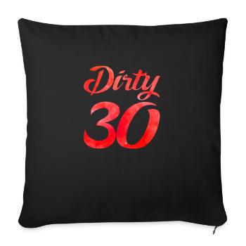 dirty thirty design - Sofakissenbezug 45 x 45 cm - Schwarz - Vorne