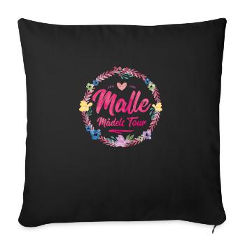 malle maedels tour - Sofakissenbezug 45 x 45 cm - Schwarz - Vorne