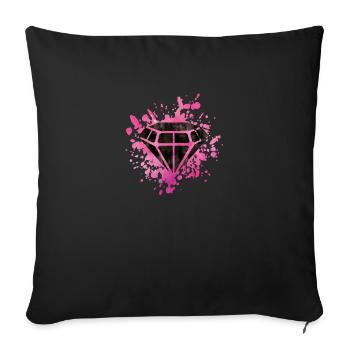 diamond splat - Sofakissenbezug 45 x 45 cm - Schwarz - Vorne