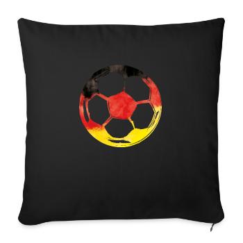 fussball deutschland - Sofakissenbezug 45 x 45 cm - Schwarz - Vorne