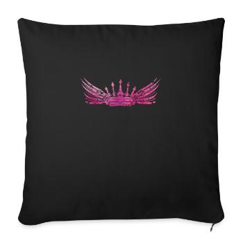 crown pink - Sofakissenbezug 45 x 45 cm - Schwarz - Vorne