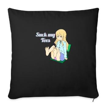 Suck my Toes - Sofakissenbezug 45 x 45 cm - Schwarz - Vorne