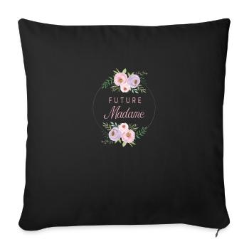 future_madame - Housse de coussin décorative 45 x 45 cm - noir - Devant