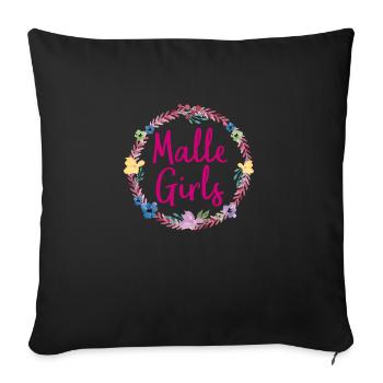 malle girls kranz - Sofakissenbezug 45 x 45 cm - Schwarz - Vorne