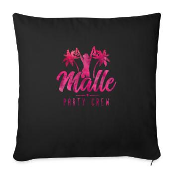 malle party crew pink - Sofakissenbezug 45 x 45 cm - Schwarz - Vorne