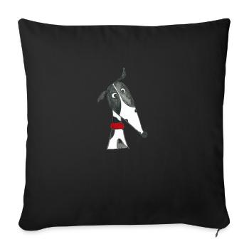 Lévi-1000-1000 - Housse de coussin décorative 45 x 45 cm - noir - Devant