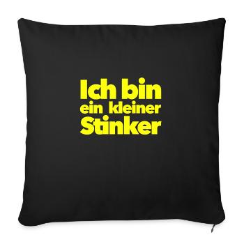 Ich bin ein kleiner Stinker - Spaß - Sofakissenbezug 45 x 45 cm - Schwarz - Vorne