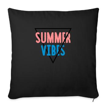 Summer Vibes - Triangle - Sofakissenbezug 45 x 45 cm - Schwarz - Vorne