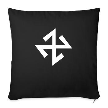 Caractère rune symbole cadeau esprit culture - Housse de coussin décorative 45 x 45 cm - noir - Devant