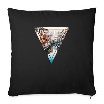 Venice - Sofa pillowcase 17,3'' x 17,3'' (45 x 45 cm) - black - Front