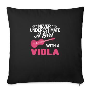 viola - Sofa pillowcase 17,3'' x 17,3'' (45 x 45 cm) - black - Front