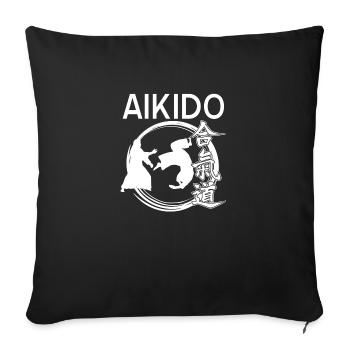 Aikido - Sofakissenbezug 45 x 45 cm - Schwarz - Vorne