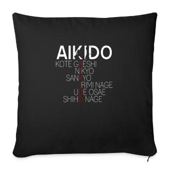 Aikido - Sofakissenbezug 45 x 45 cm - Schwarz - Vorne