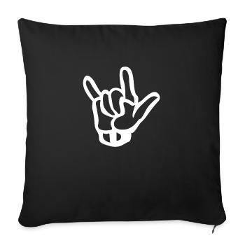 Metal - Sofa pillowcase 17,3'' x 17,3'' (45 x 45 cm) - black - Front