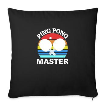 table tennis - Sofa pillowcase 17,3'' x 17,3'' (45 x 45 cm) - black - Front