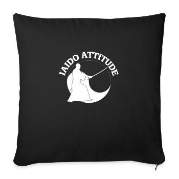 Iaido - Sofa pillowcase 17,3'' x 17,3'' (45 x 45 cm) - black - Front