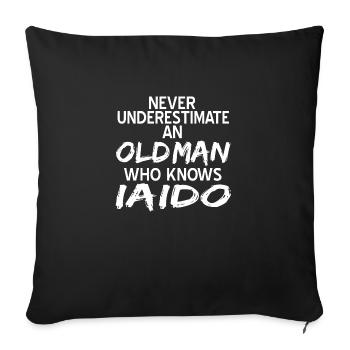 Iaido - Sofa pillowcase 17,3'' x 17,3'' (45 x 45 cm) - black - Front
