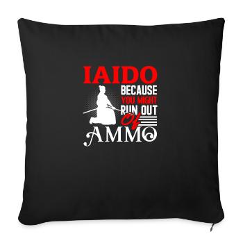 Iaido - Sofa pillowcase 17,3'' x 17,3'' (45 x 45 cm) - black - Front