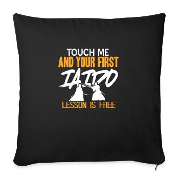 Iaido - Sofa pillowcase 17,3'' x 17,3'' (45 x 45 cm) - black - Front