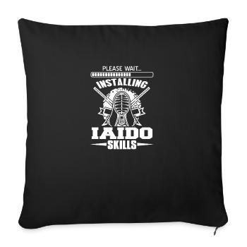 Iaido - Sofa pillowcase 17,3'' x 17,3'' (45 x 45 cm) - black - Front