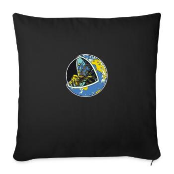 Spider Earth - Sofa pillowcase 17,3'' x 17,3'' (45 x 45 cm) - black - Front